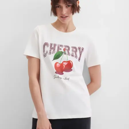 Футболка базовая свободная с рисунком и надписью. Герри Вебер