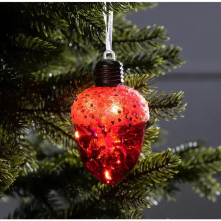 Игрушка на ёлку "Жёлудь красный", новогодняя световая фигура. KoroBoom Shop