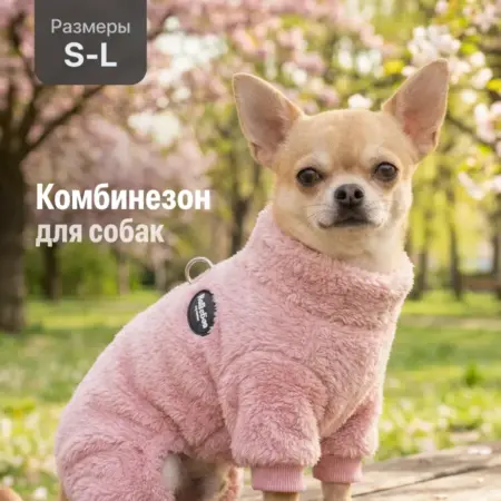 Комбинезон плюшевый для собак мелких пород. Интернет Революция