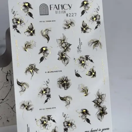 Маникюрные слайдеры наклейки для ногтей цветы. NAILS MARKET