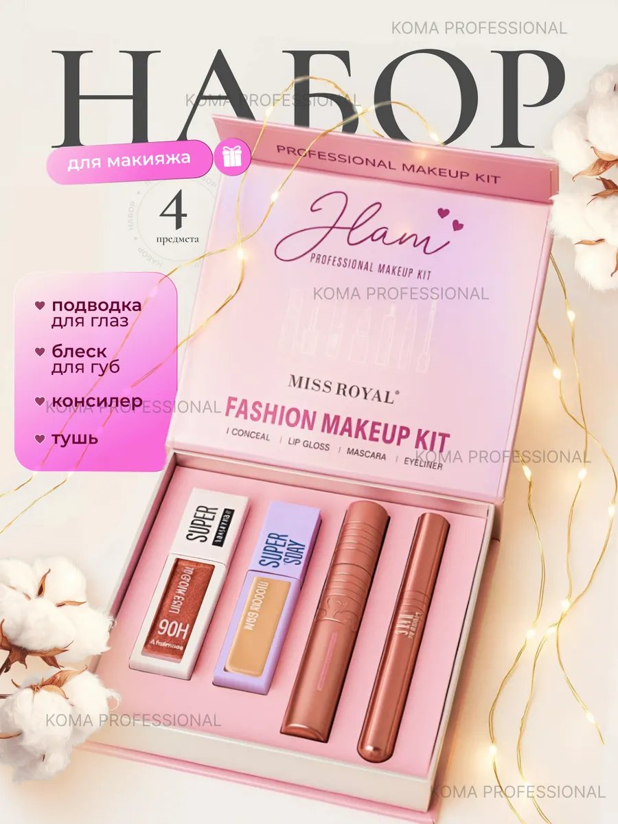 Подарочный набор косметики для макияжа 4в1. All for your Beauty