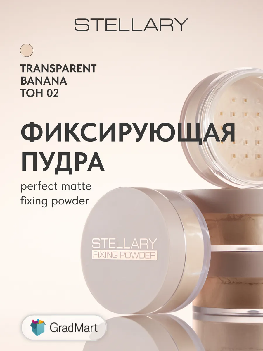 Пудра для лица рассыпчатая Perfect matte тон 02, 5г. GradMart