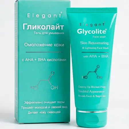 Гель для умывания Гликолайт Face Wash с AHA и BHA, 60 мл. Перолайт