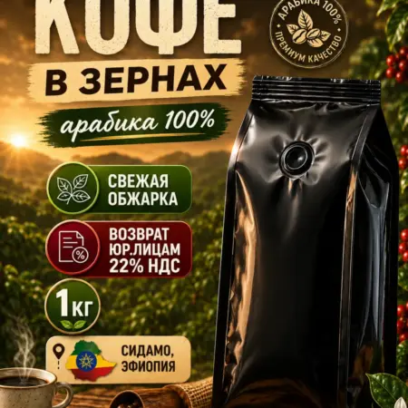 Кофе в зернах 1 кг арабика. Официальный магазин Луч