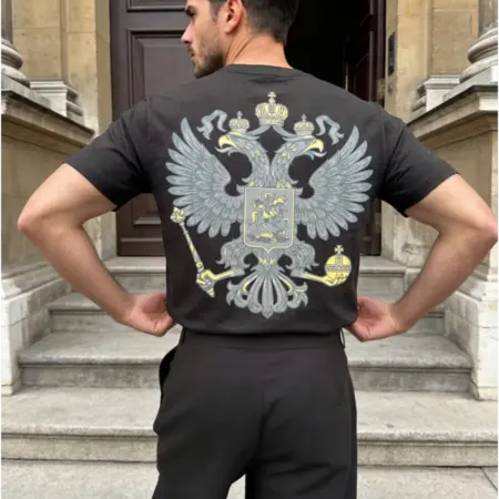 Футболка терракотовая летняя с принтом хлопок. INSOLITO