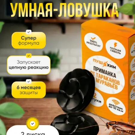 Приманка для тараканов в доме. ПУШХИМ