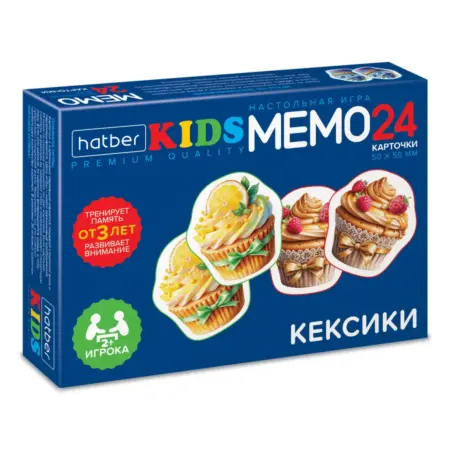 Настольная игра для детей МЕМО на память Кексики. Официальный магазин Хатбер-М