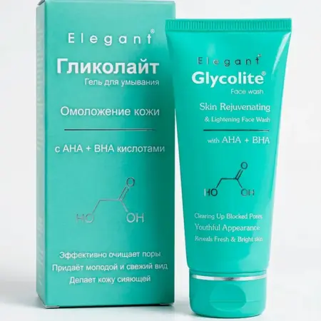 Гель для умывания Гликолайт Face Wash с кислотами 60 мл. Терра Косметика