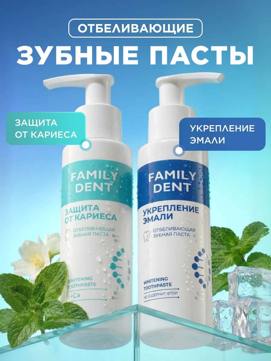 Набор зубных паст "Защита от кариеса" и "Укрепление эмали" 2…. PRIME