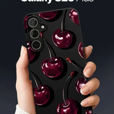 Чехол на Galaxy S25 Plus с вишнями. SCDesign