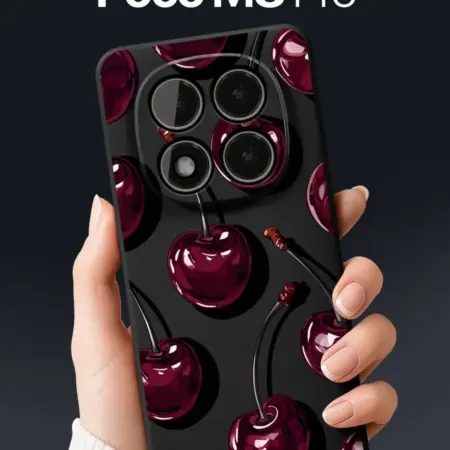 Чехол на Poco M8 Pro с вишней. SCDesign