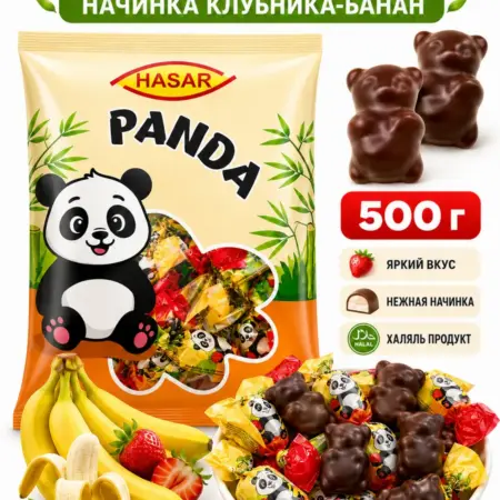 Конфеты шоколадные Panda 500гр мармелад клубника и банан. Склад Игрушек и Сладостей