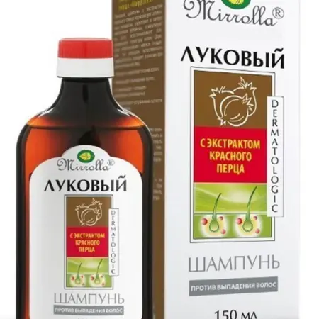 луковый шампунь с экстрактом красного перца 150 мл. БАДОНИКА