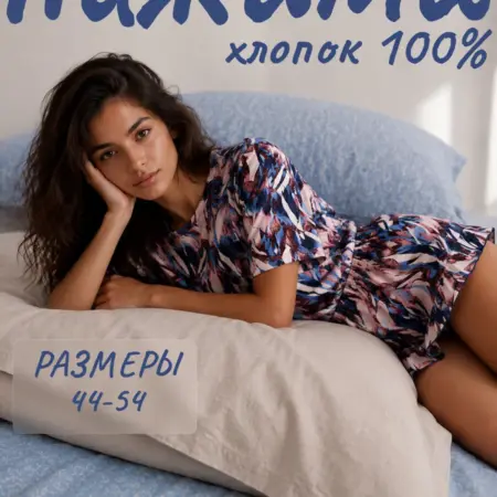 Пижама с шортами летняя хлопок. Сити Текс