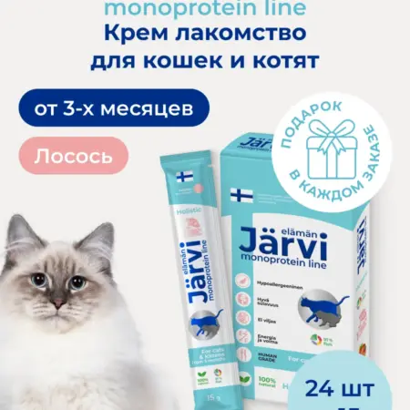 Лакомство монопротеиновое для кошек крем-суп с лососем 24 шт. ЗооОптТорг.РФ