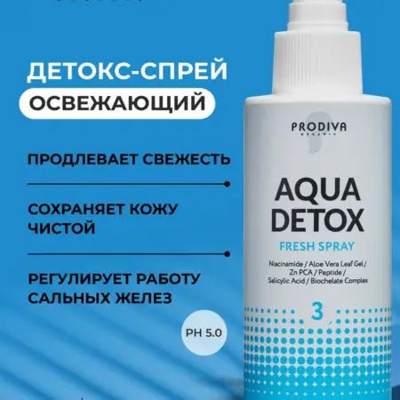 Детокс спрей для жирной кожи головы продлевающий свежесть. PRODIVA Organic