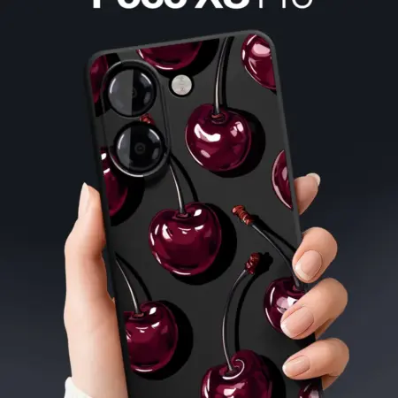 Чехол на Poco X8 Pro с вишней. SCDesign
