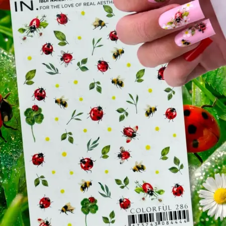 Слайдеры наклейки для ногтей летний луг. NAILS MARKET